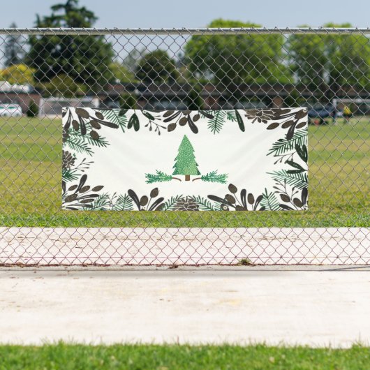 パインズパイン素朴コーンと枝のバナー 横断幕 (インサイチュ)