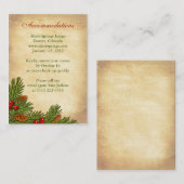 パインズブッシュホリデーウィンターウェディングカード エンクロージャーカード (正面/裏面)