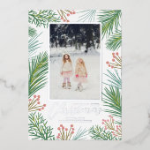 パインズベリーのクリスマスフォト 箔シーズンカード (正面)