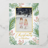 パインズベリーのクリスマスフォト 箔シーズンカード (正面)