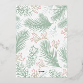 パインズベリーのクリスマスフォト 箔シーズンカード (裏面)