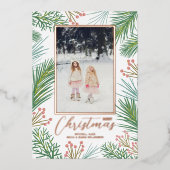 パインズベリーのクリスマスフォト 箔シーズンカード (正面)