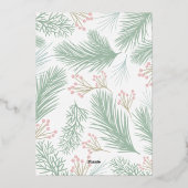 パインズベリーのクリスマスフォト 箔シーズンカード (裏面)