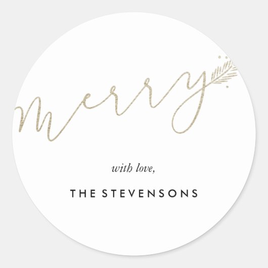 パインズメリーホリデーステッカー ラウンドシール (正面)