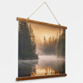 パインズ川の朝霧 吊り下げ型タペストリー (傾斜あり)