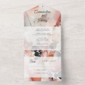 パインタリーウォーターカラーモダンパステル春の結婚式 オールインワン招待状 (内側)