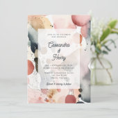 パインタリーウォーターカラーモダンパステル春の結婚式 招待状 (スタンド正面)