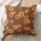 パインタリーウォーター秋カボキンオレンジ/錆 クッション (ブランケット)