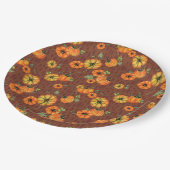 パインタリーウォーター秋カボキンオレンジ/錆 ペーパープレート (アングル)