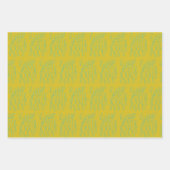 パインタリーストライプドット渦巻形のやドードルピンクなど ラッピングペーパーシート (正面3)