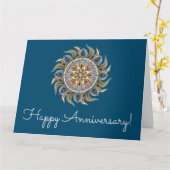 パインタリーマンダラ カード (黄色い花)