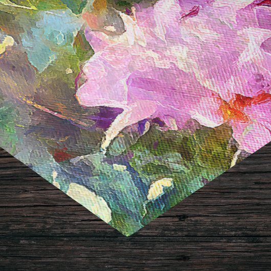 パインタリー印象派ピンクホワイトダリアガーデン 薄葉紙