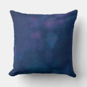 パインタリー背景深いの色合いオブブルー&パープル クッション (正面)