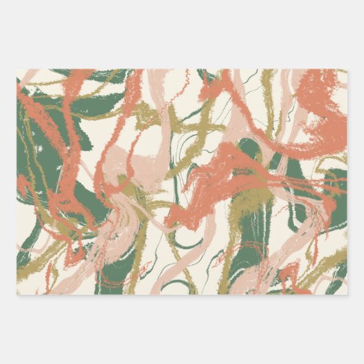 パインターリーお洒落抽象芸術 ラッピングペーパーシート (正面2)