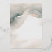 パインターリーウォーターカラー結婚ムーディーズ 箔招待状 (裏面)