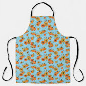 パインターリーウォーター秋カボキンオレンジ/ブルー エプロン (正面)