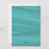 パインターリーウォーター色ホリデーフォトカード |ティール（緑がかった色） シーズンカード (裏面)