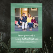 パインターリーウォーター色ホリデーフォトカード |緑 シーズンカード