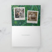 パインターリーグリーンズボタニカルホリデーフォトカード シーズンカード (内部)