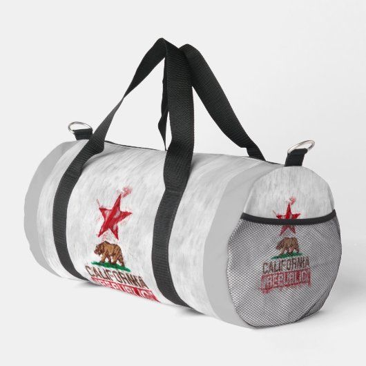 パインターリーデコールのカリフォルニア州旗 ダッフルバッグ (右コーナー)