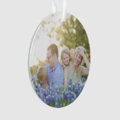 パインターリーレッドボタニカルホリデークリスマス オーナメント (正面)