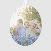 パインターリーレッドボタニカルホリデークリスマス オーナメント (正面)