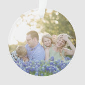 パインターリーレッドボタニカルホリデークリスマス オーナメント (正面)