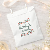 パインターリーレディーバグ誕生日ガーデンパーティー フェイバーバッグ (クリップ留めされた状態)