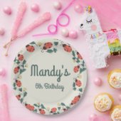 パインターリーレディーバグ誕生日ガーデンパーティー ペーパープレート (パーティー)