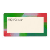 パインターリー抽象芸術アートモノグラムレッド&グリーン ラベル (正面)