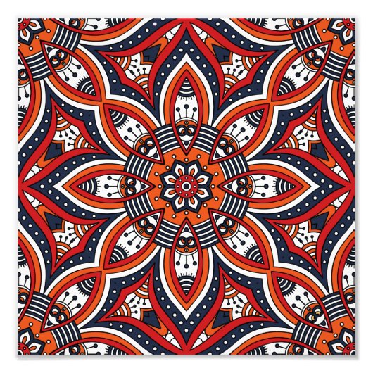 パインターリー自然ボホフローラマンダラ フォトプリント            (正面)