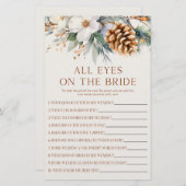 パインツリーアイズオンザブライドブライダルシャワーゲーム 便箋 (正面/裏面)