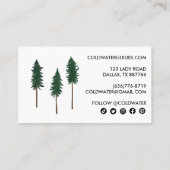 パインツリーアウトドアシーキャンプハイクアドベンチャーガイド 名刺 (裏面)