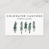 パインツリーアウトドアシーキャンプハイクアドベンチャーQRコード 名刺 (正面)