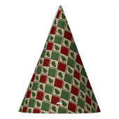 パインツリーアンドハーレクイン紙パーティー帽子 パーティーハット (左)