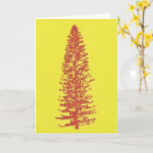 パインツリーアートノートカード カード (黄色い花)