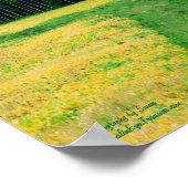 パインツリーイエローフラワーフィールド自然 ポスター (角)