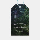 パインツリーウィンターナイトフォレスト素朴結婚式の引き出物 ギフトタグ (裏面)