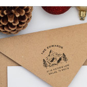 パインツリーウィンターマウンテンファミリー差出人住所 ラバースタンプ