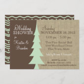 パインツリーウッドランドブライダルシャワー 招待状 (正面/裏面)