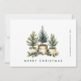 パインツリーエレガントクリスマス会社の挨拶 シーズンカード