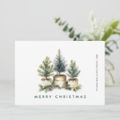 パインツリーエレガントクリスマス会社の挨拶 シーズンカード (スタンド正面)