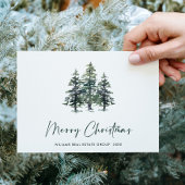 パインツリーエレガントクリスマス会社の挨拶 シーズンカード