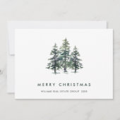 パインツリーエレガントクリスマス会社の挨拶 シーズンカード (正面)