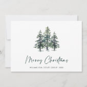 パインツリーエレガントクリスマス会社の挨拶 シーズンカード (正面)