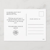 パインツリーエレガントクリスマス会社の挨拶 シーズンポストカード (裏面)