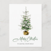 パインツリーエレガントクリスマス会社の挨拶 シーズンポストカード (正面)
