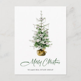 パインツリーエレガントクリスマス会社の挨拶 シーズンポストカード