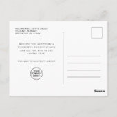 パインツリーエレガントクリスマス会社の挨拶 ポストカード (裏面)