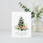 パインツリーエレガントクリスマス会社の挨拶 ポストカード (スタンド正面)